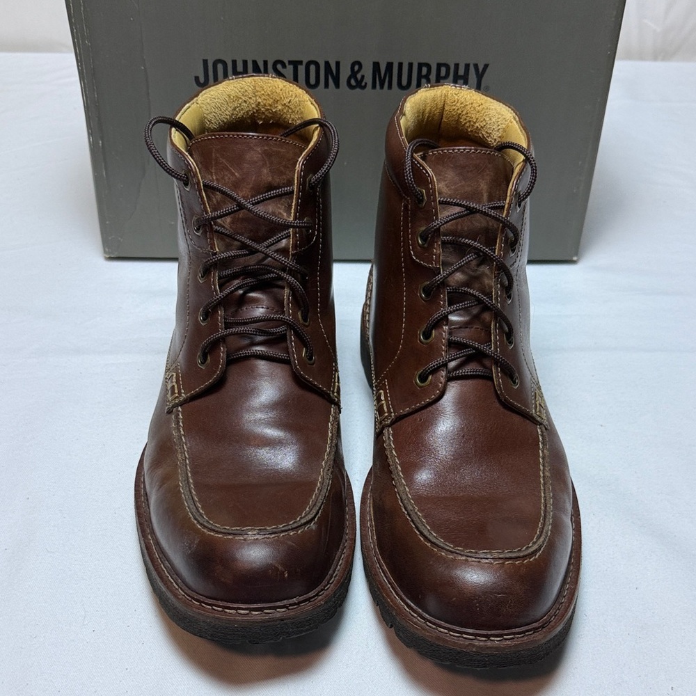 Johnston & Murphy Dark Brown Men's Leather Boots